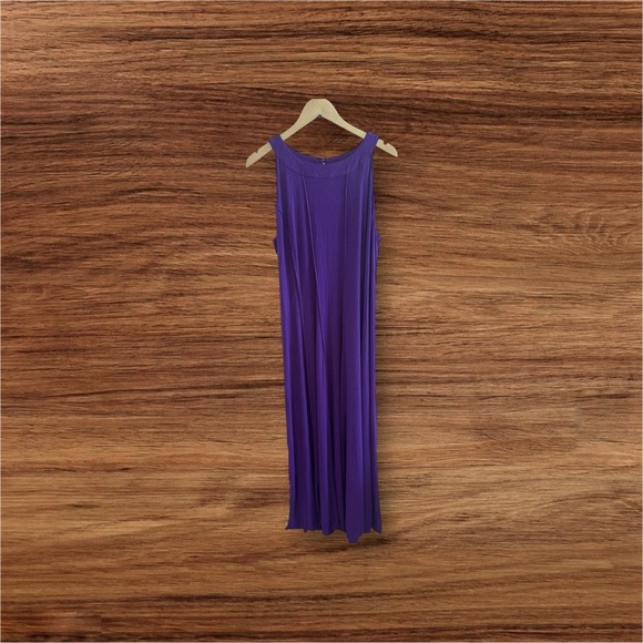 Ashley Stewart Purple  Maxi Dress Sleeveless A Keyhole Datail The Back 18/20 W - Picture 3 of 16